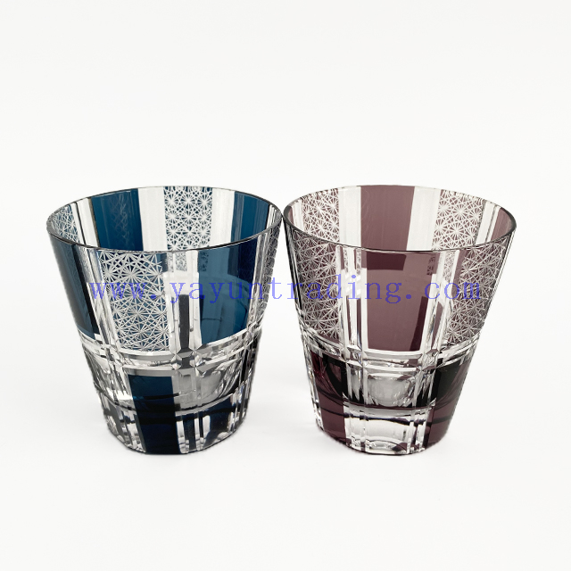 Different Color Embossed Glass Cup Drinking Glass Tumbler