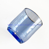 fashionable gold rim glass candle vessel for home decor