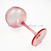 Delicate Long Stem Wine Glass Cocktail Juice Glasses Pink Tumbler Goblet