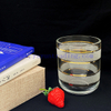 Hot Selling Clear Whisky Drinking Glass Handmade Rim Pattern Thick Base Wine Beer Glass Cup