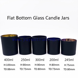 Home Decoration Candle Jars Frosted Glass Luxury Customized Creative Cylinder Containers