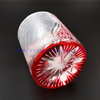 Handmade Embossed Red Mouth Blown Glass Red Tumblers for Wedding Home