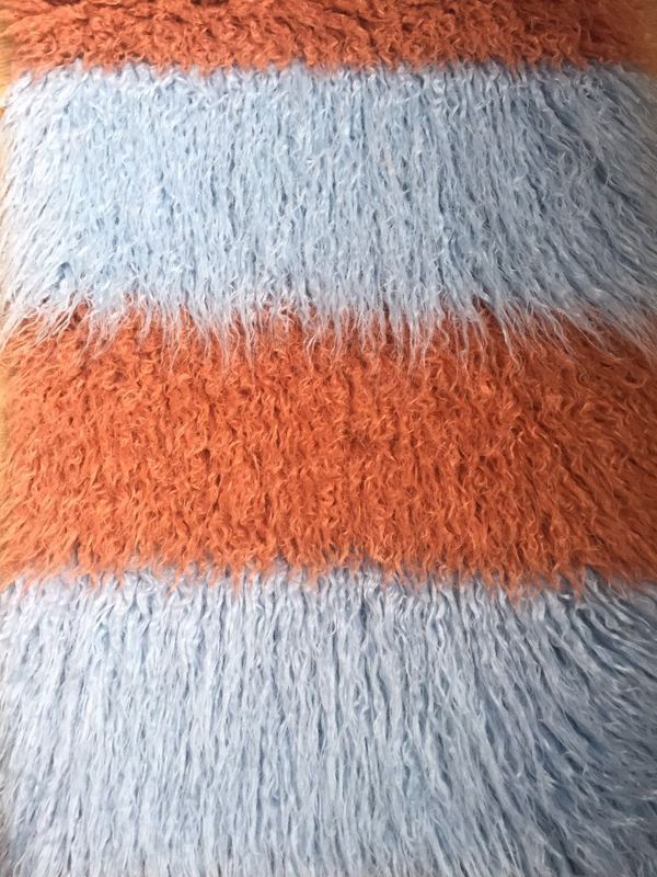 Jacquard fluffy mongolian faux fur