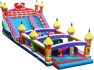 RB5031(5x14x6.5m) Inflatable Mickey Obstacle Course, Inflatable Obstacle with Slide