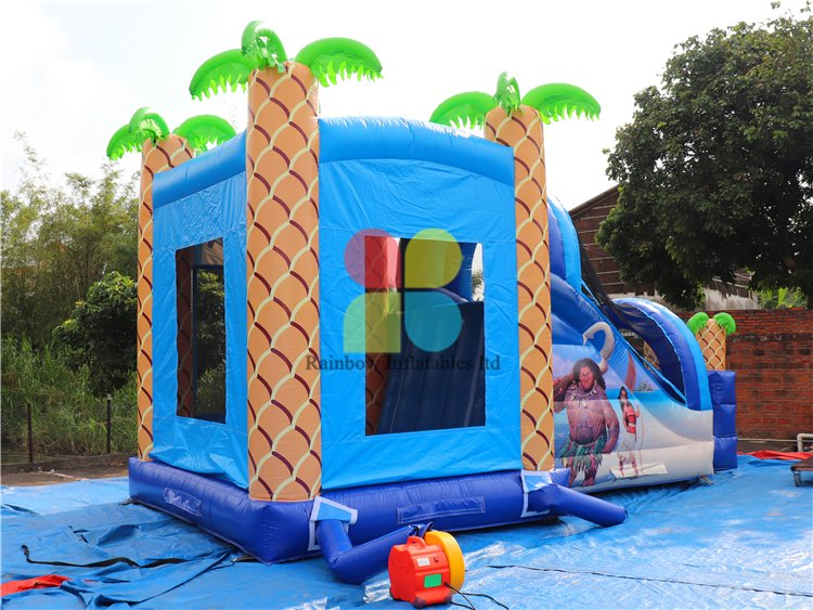 RB01046（8x4m） Inflatable Moana castle/ Inflatable funcity with Slide