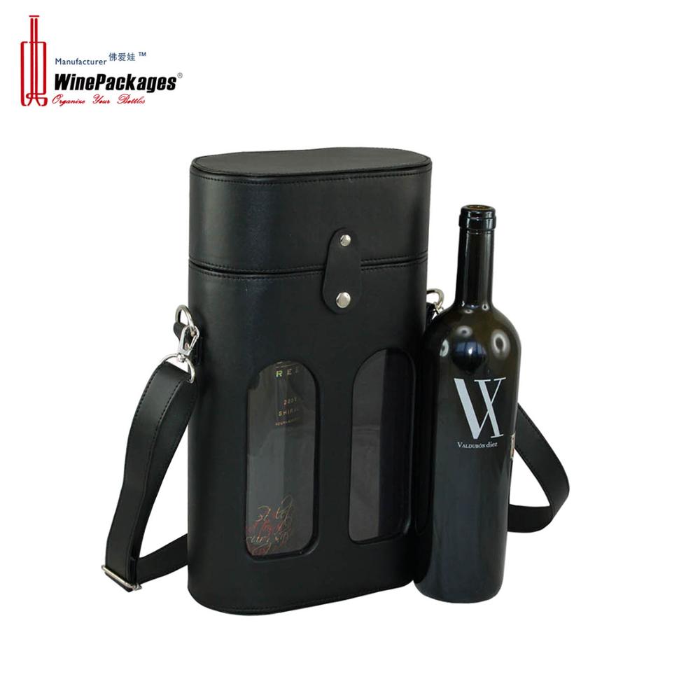 Wholesale custom portable wine box with leather belt