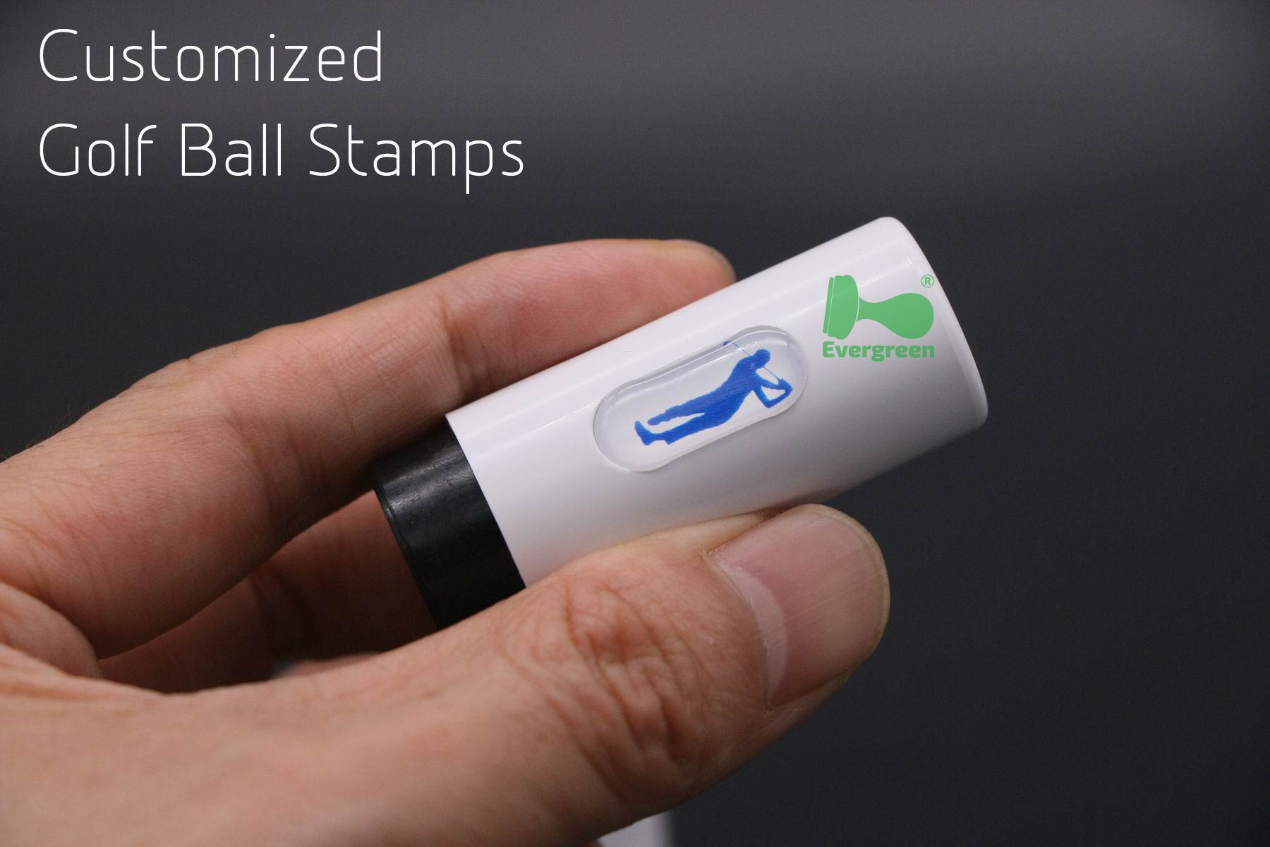 Permanent Ink Personalzied Plastic Golf Ball Stamps