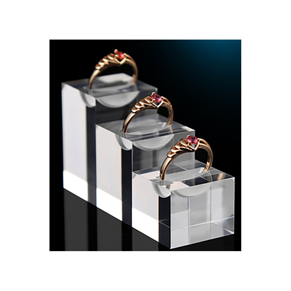 Glass Shape Rings Display High Quality Clear Plexiglass Jewelry Display Showcase Ring Display ...