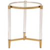 Hot Selling Round Side Table Gold Acrylic Table Stainless Steel Brass Table
