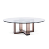 Clear Glass Top Round Acrylic Dining Table