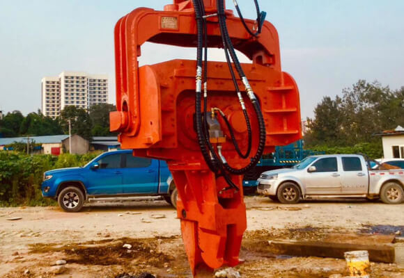 Installing pile drivers for customers