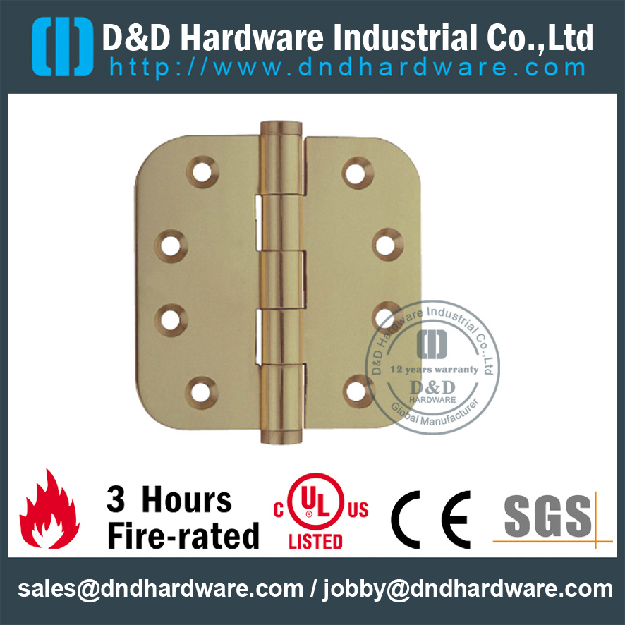 DDBH009 Hardware de bisagra de la esquina redonda de la articulación sólida de latón sólido