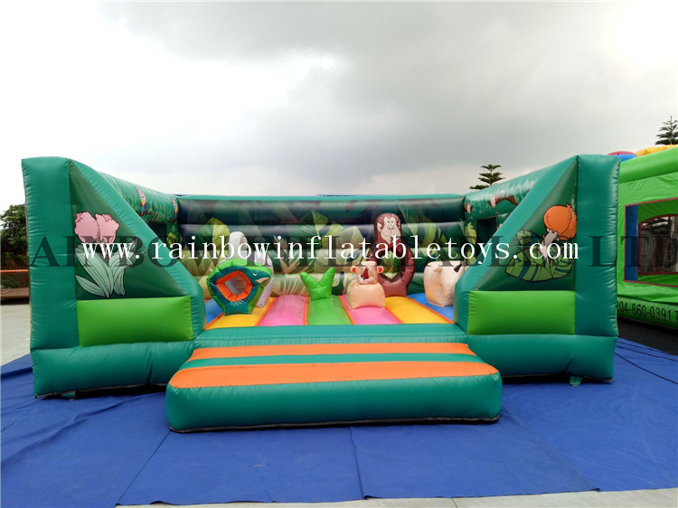 RB1072（4.5x7m） Inflatables Green Giant Monkey Bouncer For Theme Park
