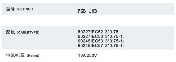 Power Cord (PSB-10B+OT3-W)