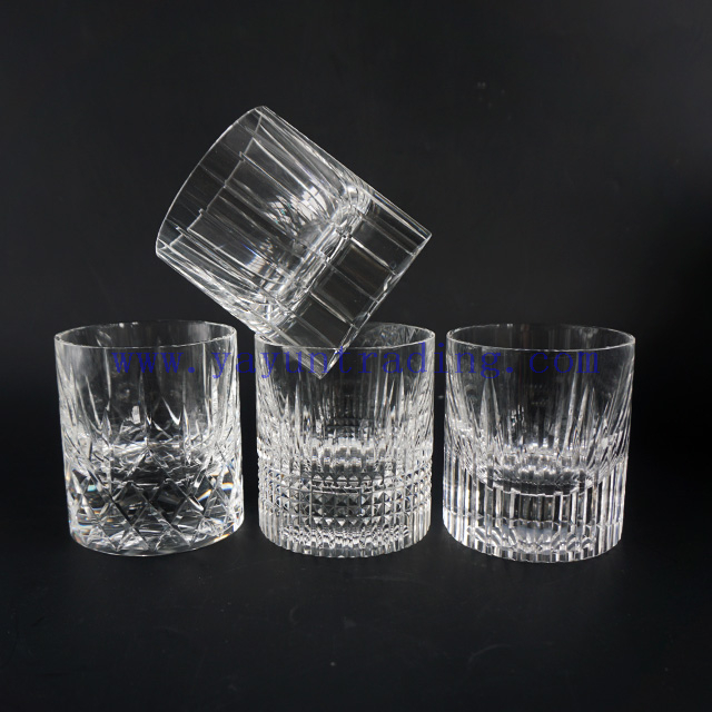 200ml crystal custom rocking whiskey glasses Vintage personalized glass whisky tumbler with sand etched