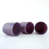 wholesale purple pink matte finish cylinder candle jars glass candle tumbler 12oz for Christmas home decor