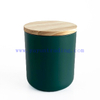 Customized luxury 8oz empty matte green glass candle jar with lid
