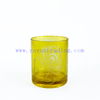 Fancy Yellow Empty Jar High Quality Glass Candle Vessels With Tin Lid