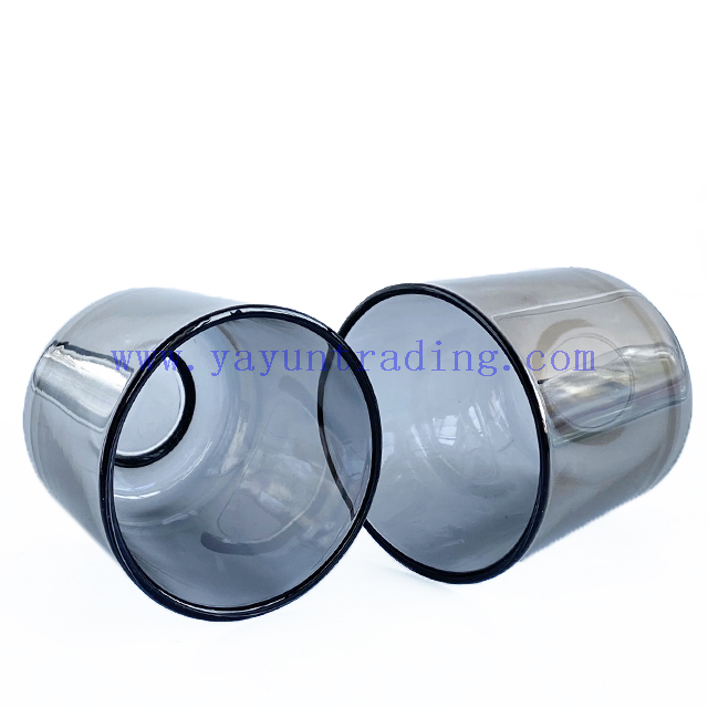 Machine Made 8oz Candle Jar Clear Classical Glass Candle Holder With Lids