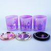 Heat Resistant Empty ion plating candle containers 8oz with luxury ceramic lids