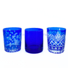 Hot Sale Blue Cylinder Shaped Shot Glass Cup Cocktail Juice Glass Cup