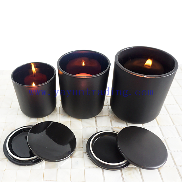 black candle jars (5)