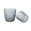 Popular 170ml Translucent Empty Horn Grey Glass Candle Cup