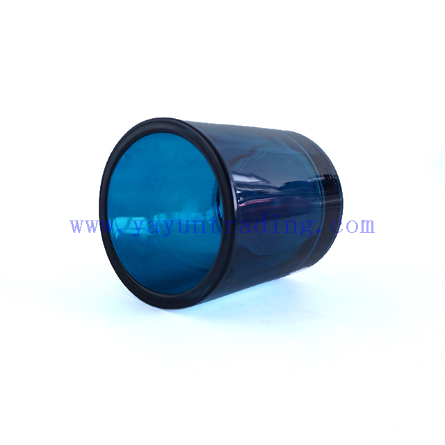 180ml Translucent Cobalt Thick Shiny Glass Candle Jar
