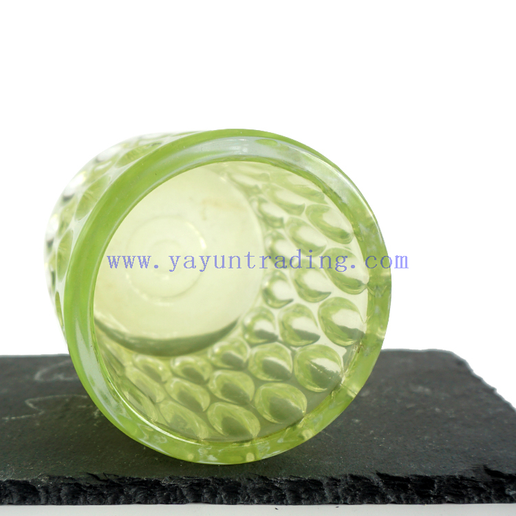 12oz handmade green thick votive glass candle holders