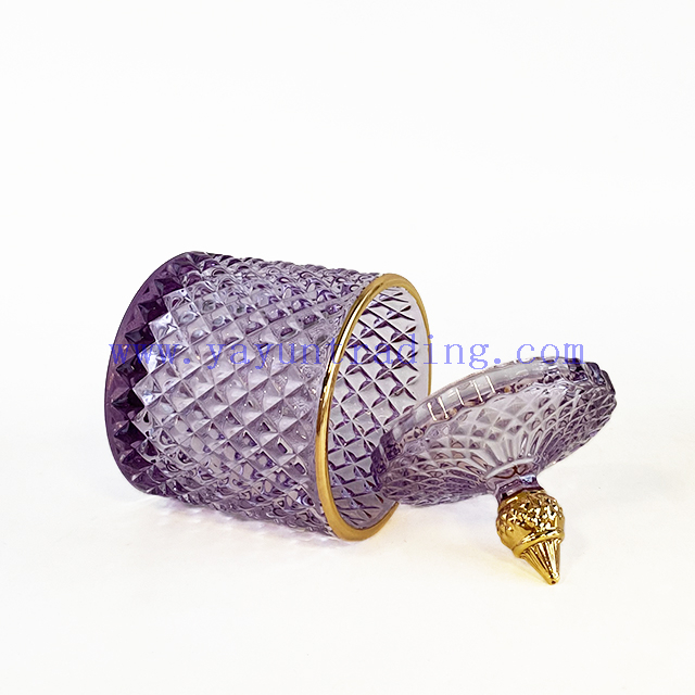 Heat Resistant 10oz 300ml Dome Glass Candle Jar with Lid