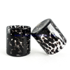 Yayun New design handmade black leopard candle jars 17oz tortoise jars