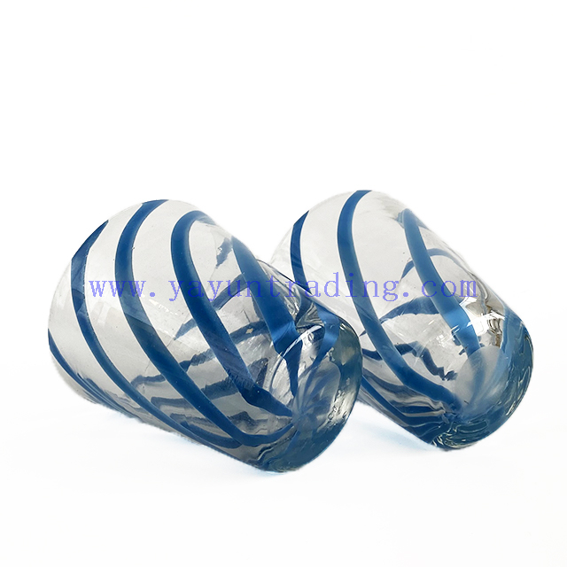 2021 Handmade Unique Design Glass Round Candle Jars for Home Decor