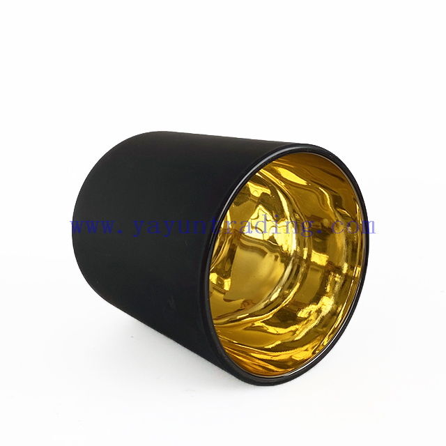 Best Selling High Quality Frosted Black Candle Jar with Lid 16oz Glass Candle Vessel