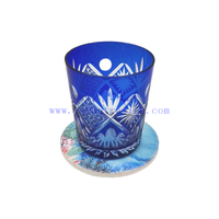 2023 Yayun handmade cobalt blue glass tumbler