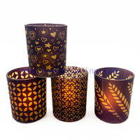 Home Decor Modern Colored Custom Glass Candle Vessel for Candle Making
