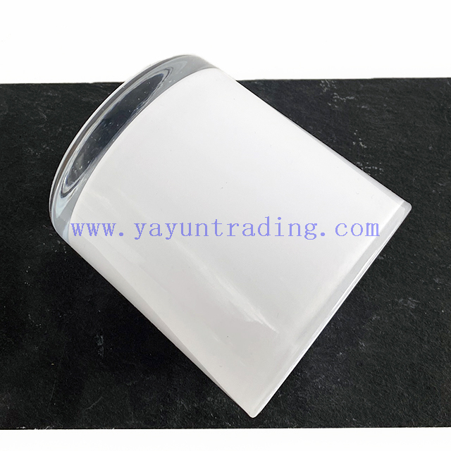 Customized Black White Candle Jars for Home Decoration Empty Glass Candle Vessels