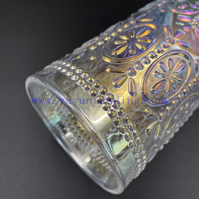 Shiny Iridescent Crystal Whisky Cup Brandy Luxury Unique Glass For Home Bar