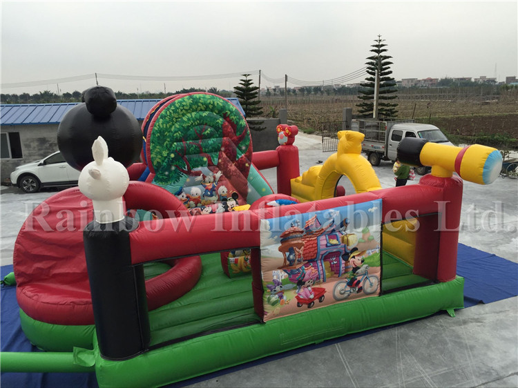 RB4090 (6x6x3.8m) Inflatables Mickey Mouse Giant Funny Bouncy Funcity For Outdoor Playground