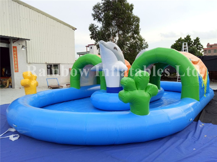 RB30019（10x6m）Inflatable Swimming Pool With Long Track For Sale
