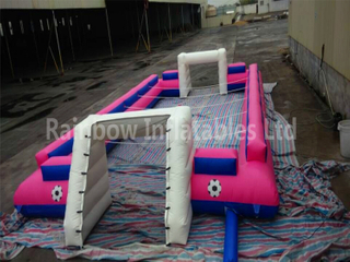 RB10021-1（12x6m） Inflatable Pink Giant PVC Football Games Playground For Fun