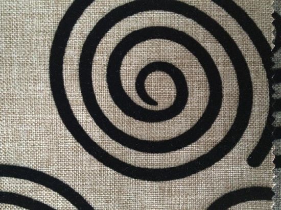 Cheap Price Linen Fabric with Flocking for Sofa