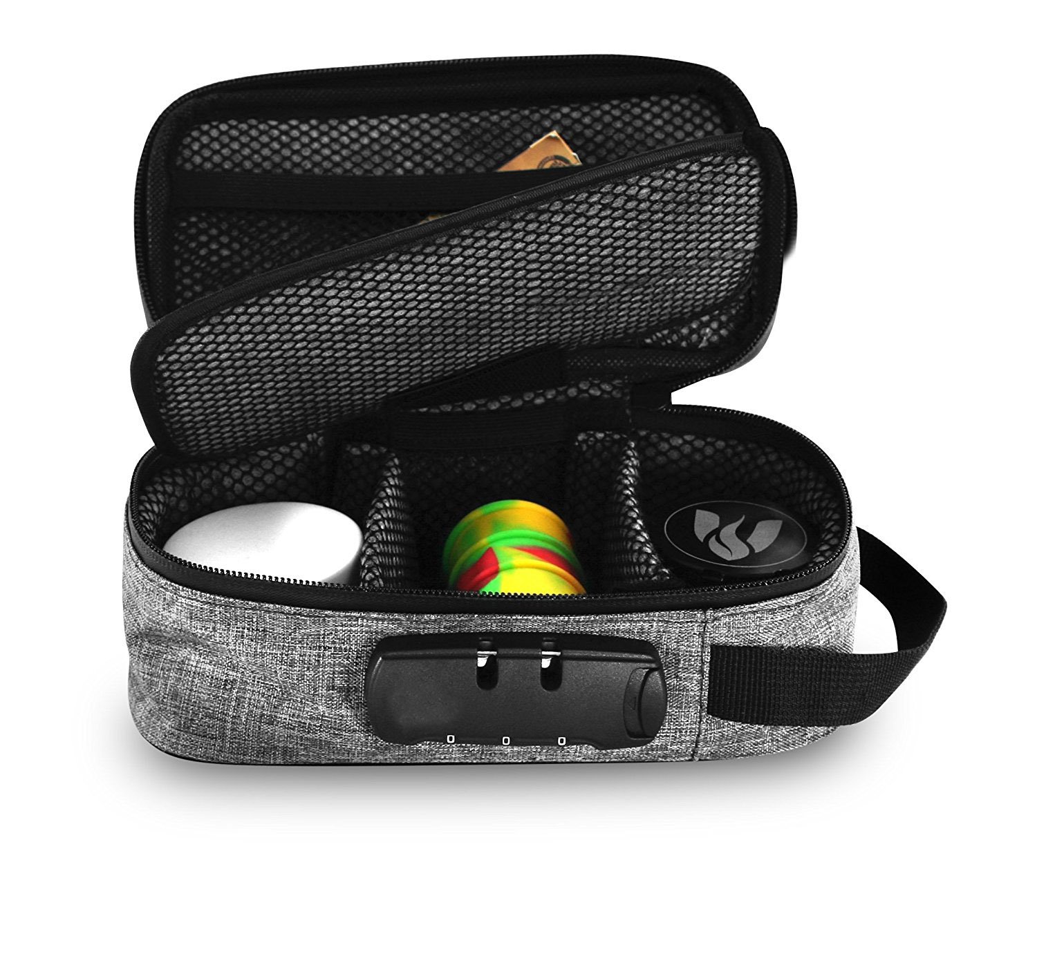 Sidekick Smell Proof Case with Combo Lock and Carbon Fiber Lining