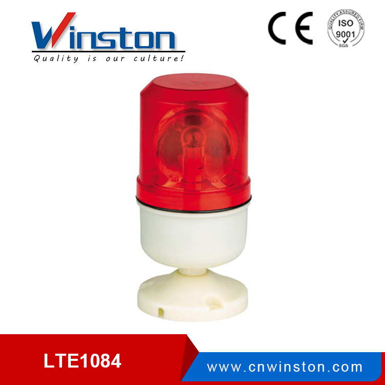 LTE-1084J Mini luz de advertencia giratoria con zumbador DC12V 24V AC 110V 220V