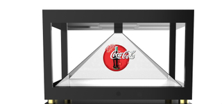 19" Holographic Display 3D Pyramid 4 Side View