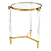 Hot Selling Round Side Table Gold Acrylic Table Stainless Steel Brass Table
