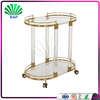Modern Acrylic Lucite Furniture Metal Trolley Used for Hotel Restaurant 