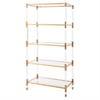 Wholesale Stainless Steel Bookcase Glass Top Storage Shelf Outlet Shelf Acrylic Display Shelf