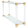 New Design Gold Metal Coffee Table Acrylic Living Room Console Table Corner Table