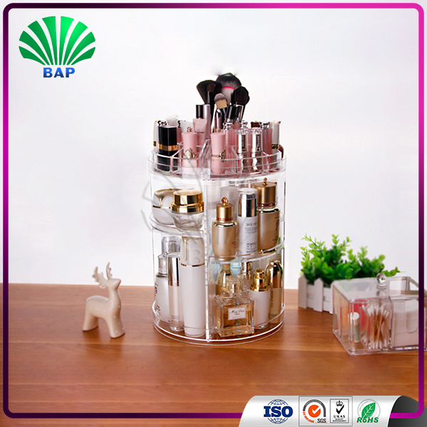 Buy Elegant Desktop Cosmetic Display Stand Round Makeup Display Box