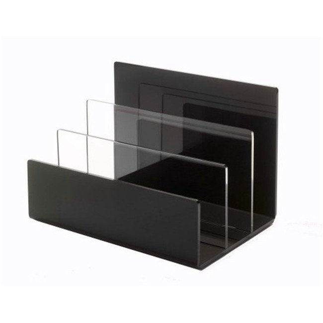 Modern Black and Clear Wall File Holder Organizer Desktop File Stand Office Magazine Holder